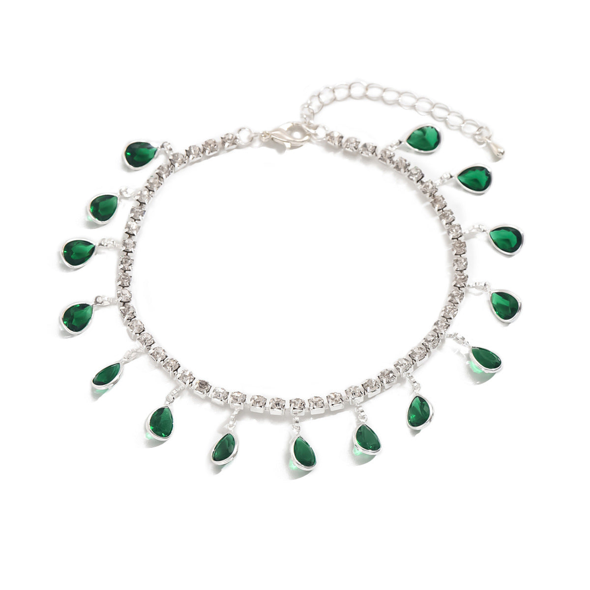 Colorful bohemian anklet with multicolor beads for beach and summer festival styling