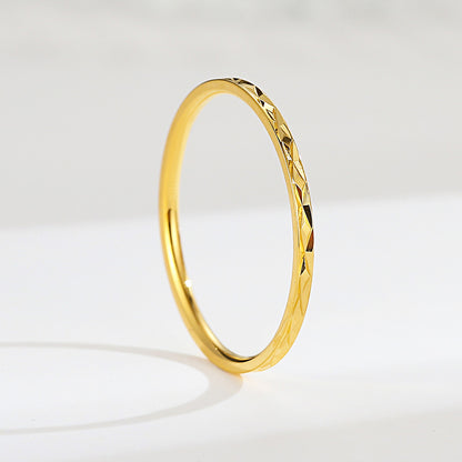 18K gold plated moissanite ring with titanium steel wedding band design for couples