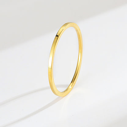 18K gold plated moissanite ring with titanium steel wedding band design for couples