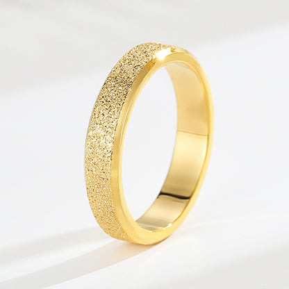 18K gold plated moissanite ring with titanium steel wedding band design for couples