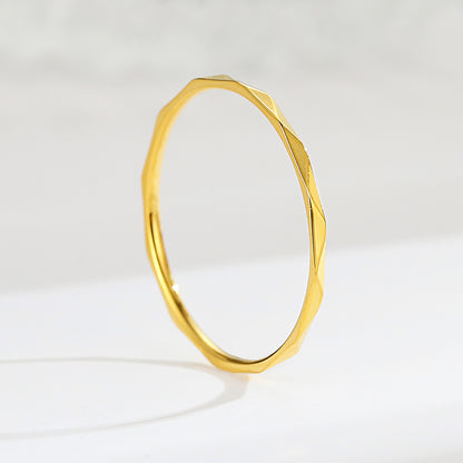 18K gold plated moissanite ring with titanium steel wedding band design for couples