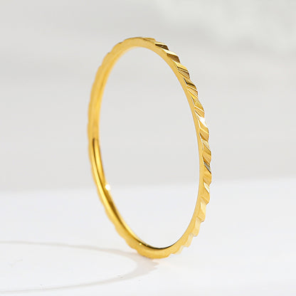 18K gold plated moissanite ring with titanium steel wedding band design for couples