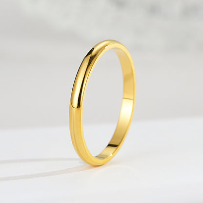 18K gold plated moissanite ring with titanium steel wedding band design for couples