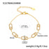 Gold plated zircon bracelet set with starburst chain links and sparkling stone accents