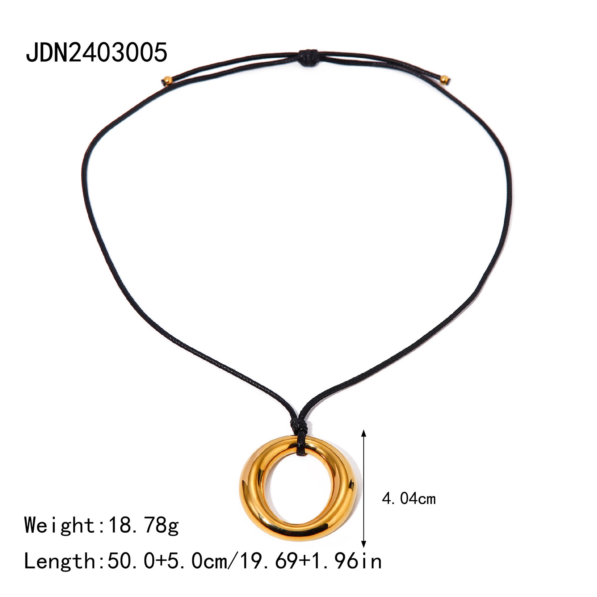Titanium steel clavicle necklace with geometric pendant and gold-plated minimalist design