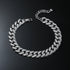 Iced out Cuban chain anklet with rhinestone hip hop design and heavyweight statement style for men