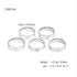 Gold plated clover heart ring set with stackable geometric stainless steel design