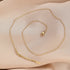 18K gold plated lucky bag necklace with zircon pendant and titanium steel clavicle chain for women