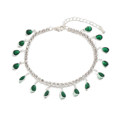 Colorful bohemian anklet with multicolor beads for beach and summer festival styling