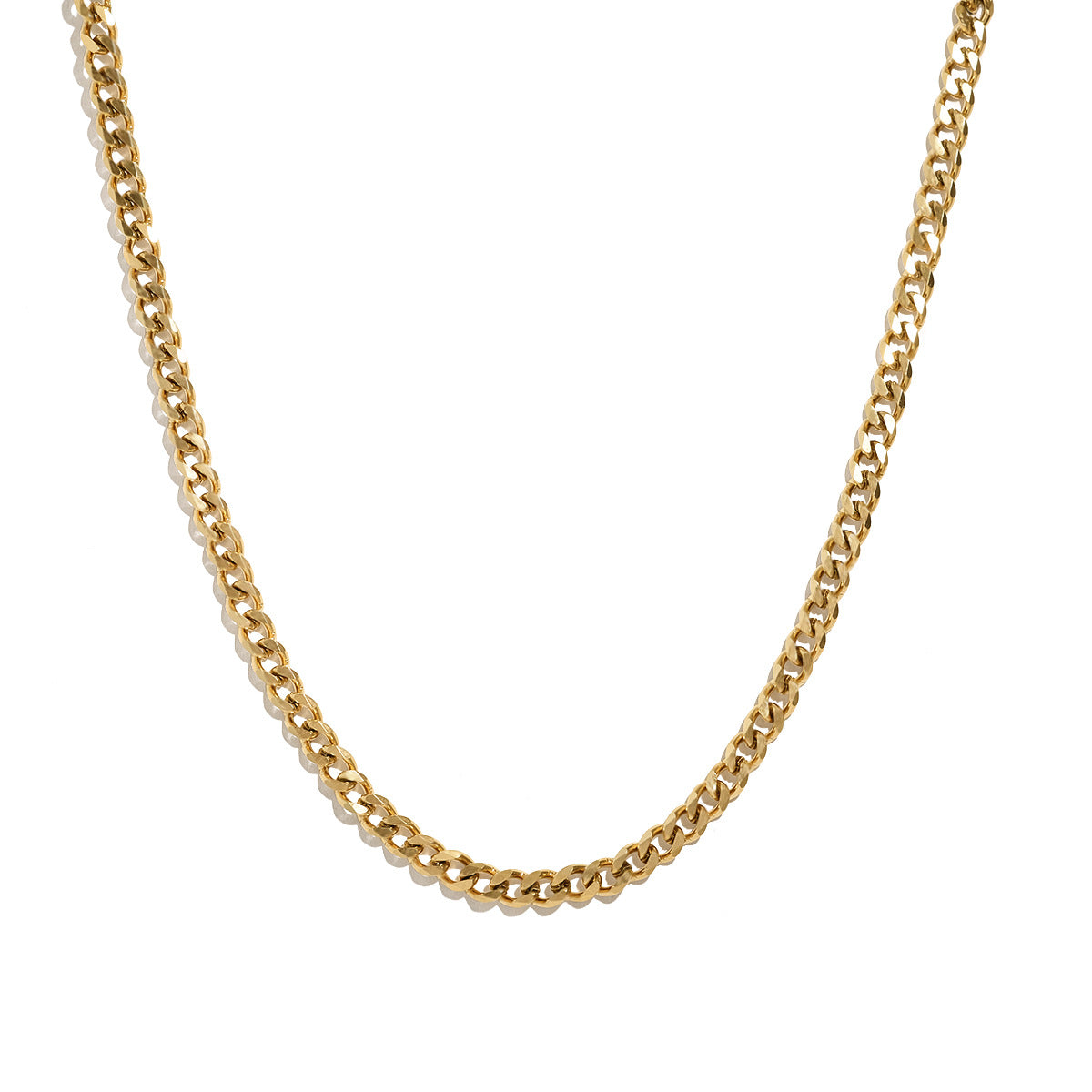 18K gold plated layered necklace with flat snake chain and twist double-layer design