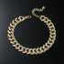 Iced out Cuban chain anklet with rhinestone hip hop design and heavyweight statement style for men