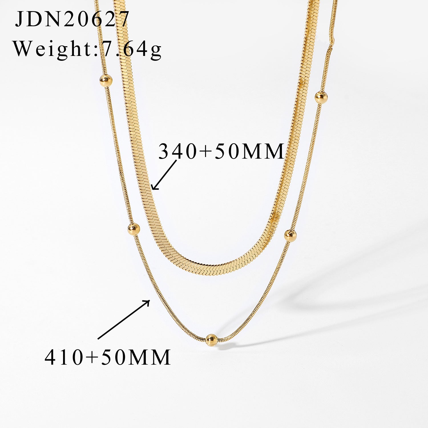 Titanium steel clavicle necklace with geometric pendant and gold-plated minimalist design