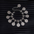 Bohemian coin tassel anklet with retro coin charms and flowing tassels for beach and festival styling