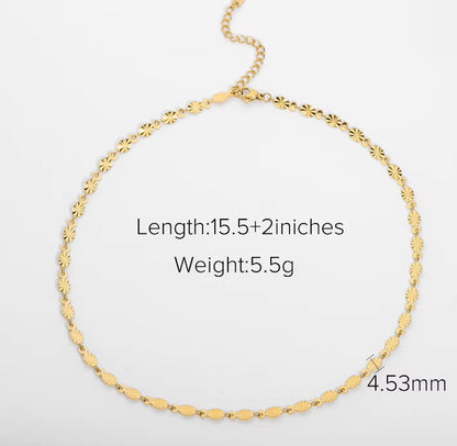 Titanium steel clavicle necklace with geometric pendant and gold-plated minimalist design