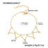 Gold plated zircon bracelet set with starburst chain links and sparkling stone accents