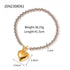 Titanium steel clavicle necklace with geometric pendant and gold-plated minimalist design