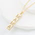 Gold plated initial necklace with zircon letter pendant and adjustable chain for women